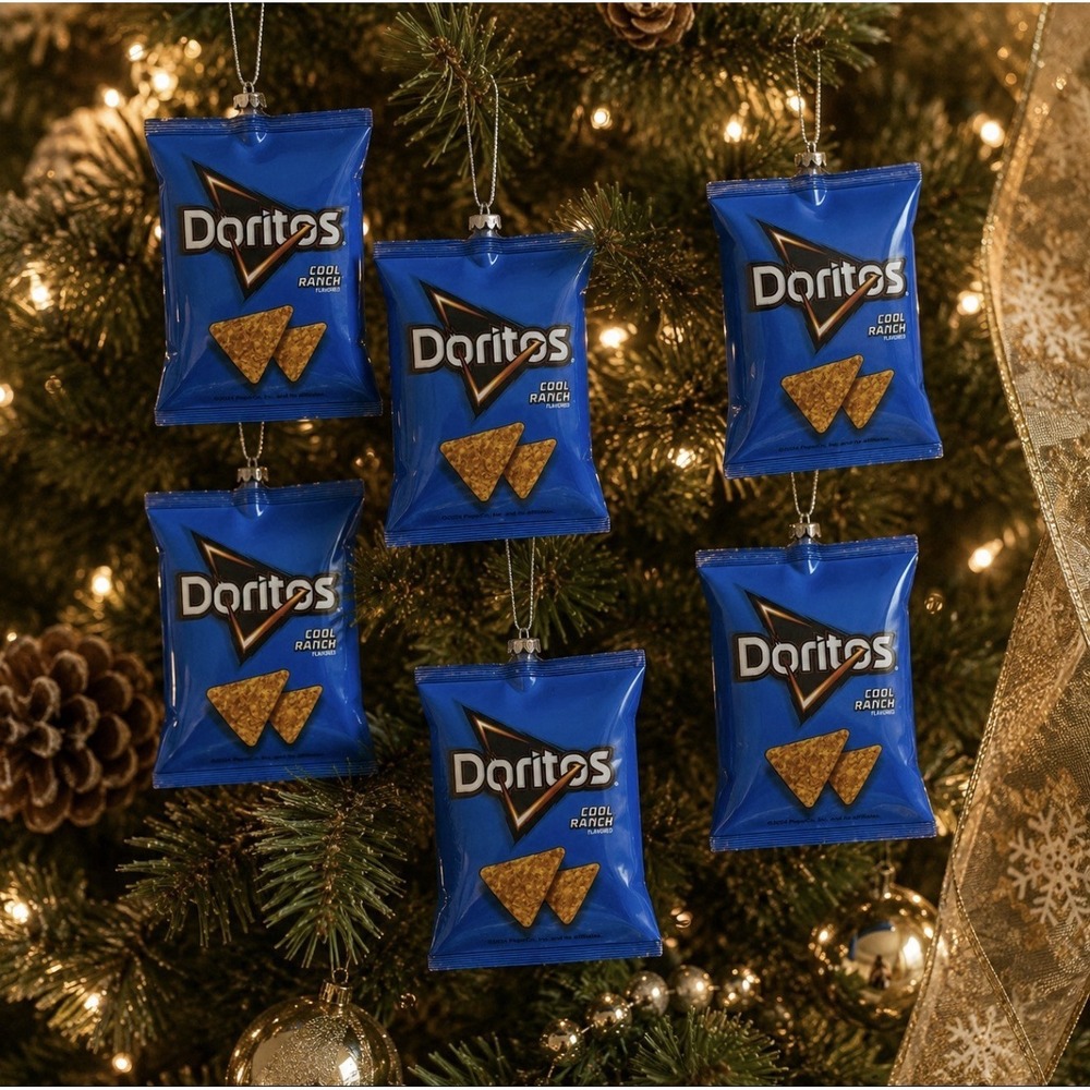 Doritos Cool Ranch Christmas Ornaments Lot of 7 NWT Snack Food Holiday Decor F/W